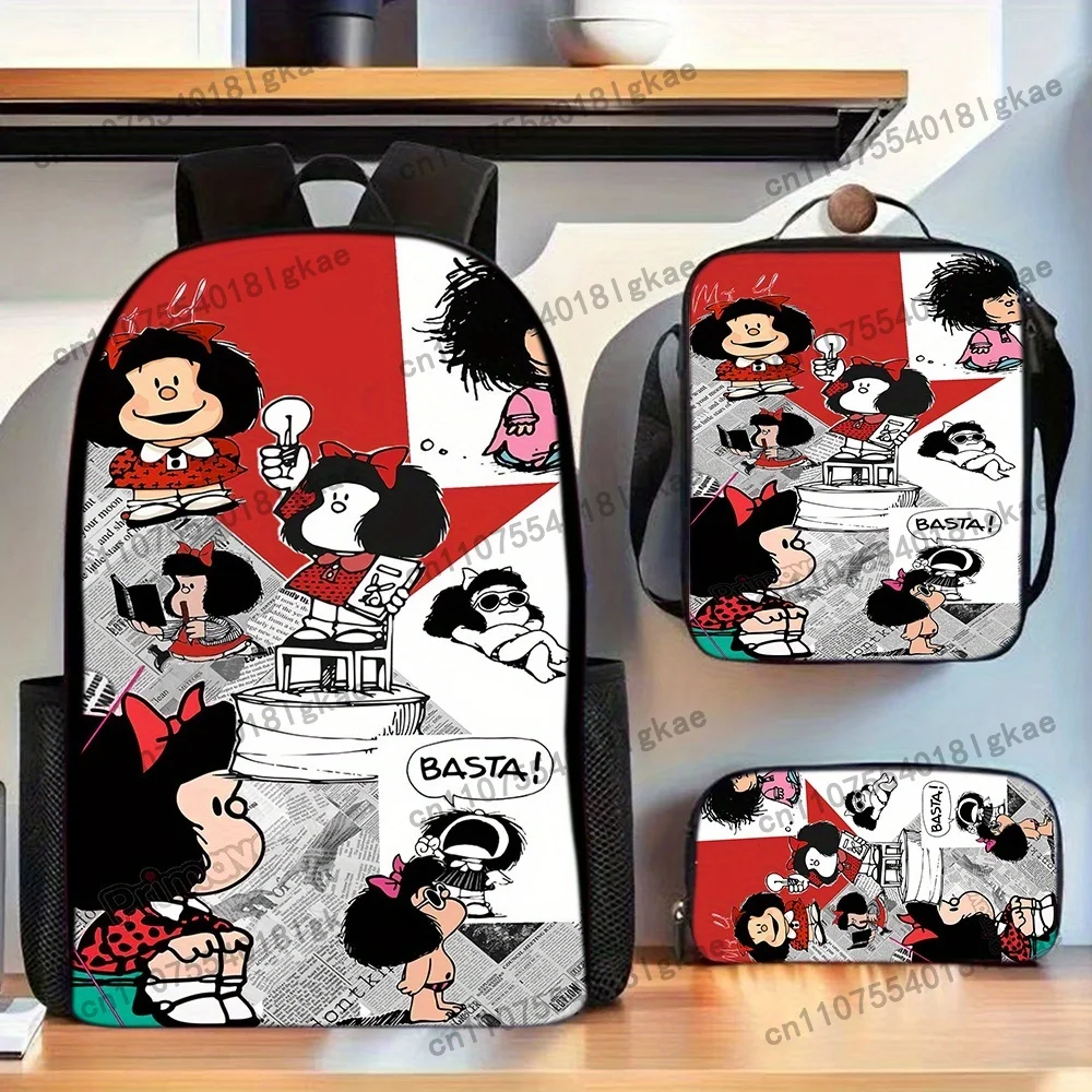 Pencil Case Large - MAFALDA 10대용 3피스 백팩 세트 -