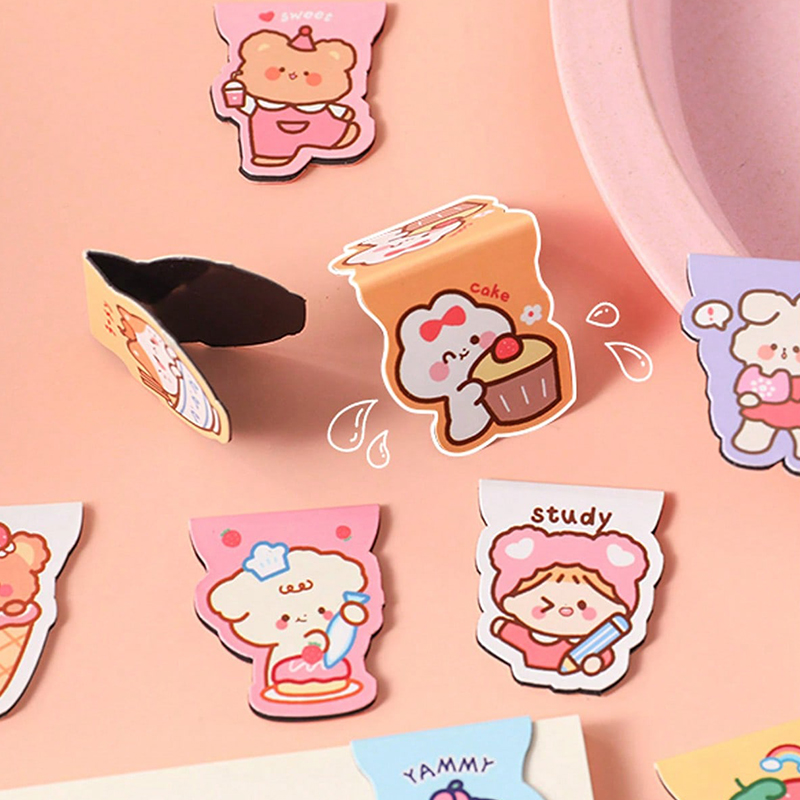 Bookmark Magnetic Clip - 5pcs 귀여운 만화 곰 자기 책갈피