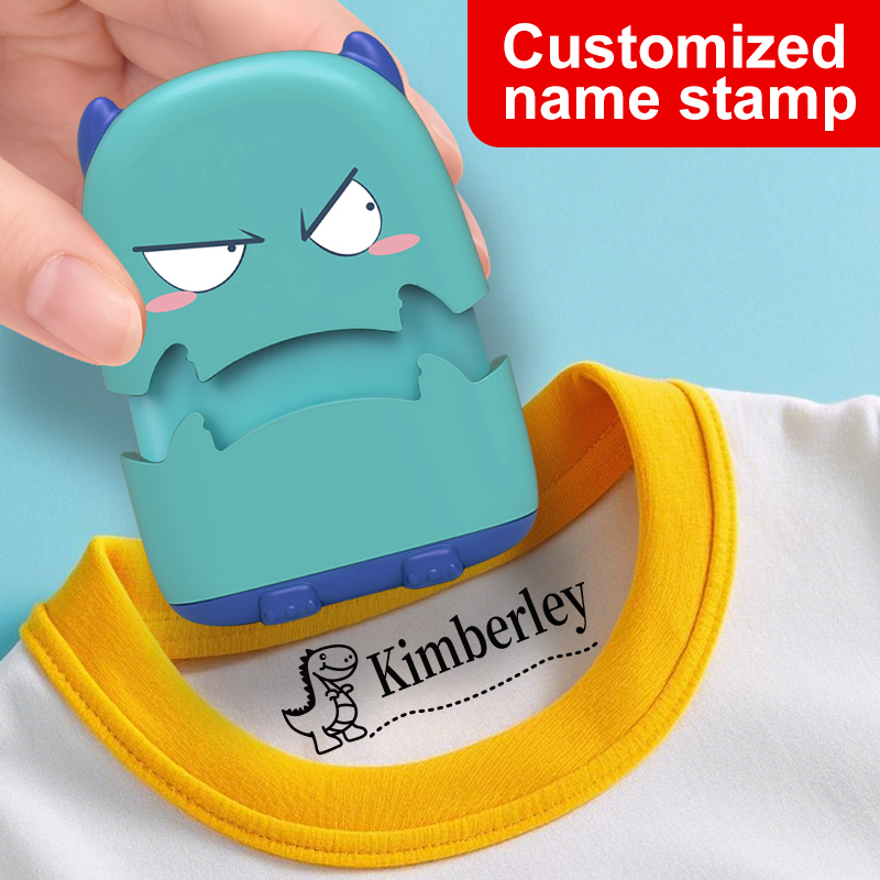 Self Inking Stamp - 개인화 된 학생 이름 스탬프-맞춤형 방수