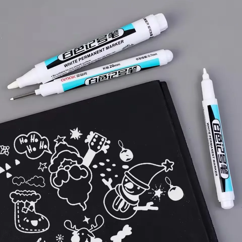 0.7/1.0/2.5MM 흰색 영구 마커 펜 마커 페인 - Stationery Supply 리뷰 및 가격