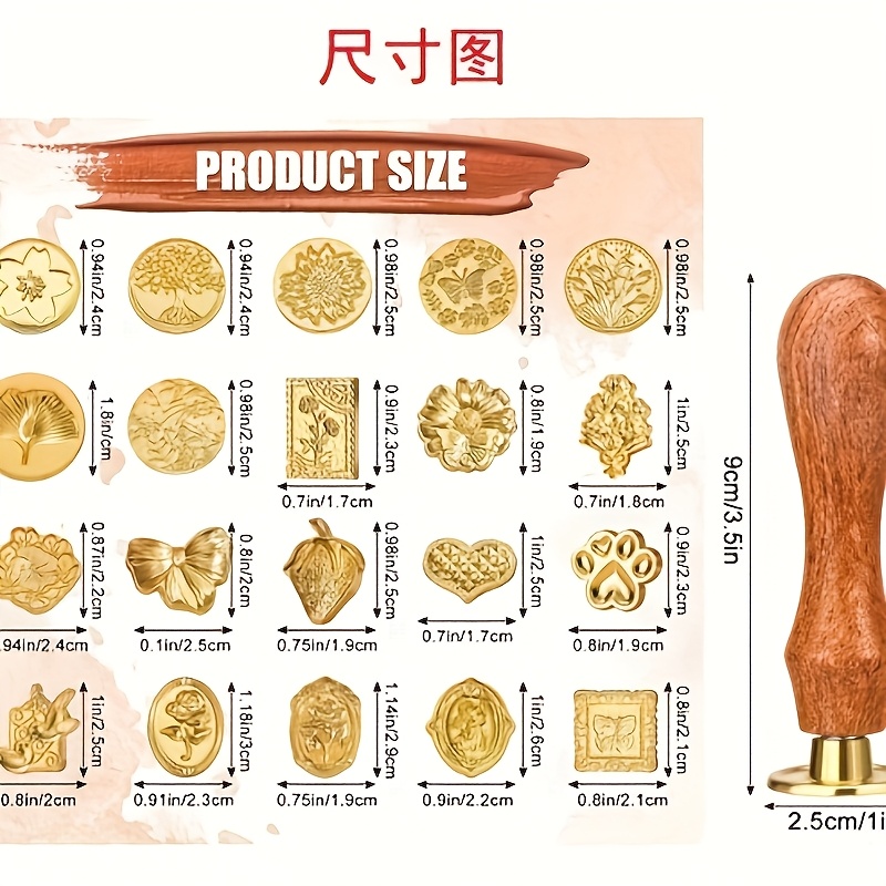 다양한 스타일의 21피스 왁스 스탬프 세트, 레트로 클 - Wax Seal Stamp Kit 리뷰 및 가격