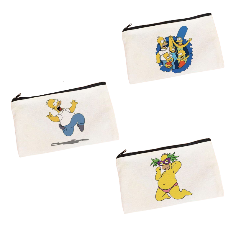 심슨 가족 필통 바트 심슨과 리사 심슨 만화 귀여운 창 - Pencil Case Large 리뷰 및 가격