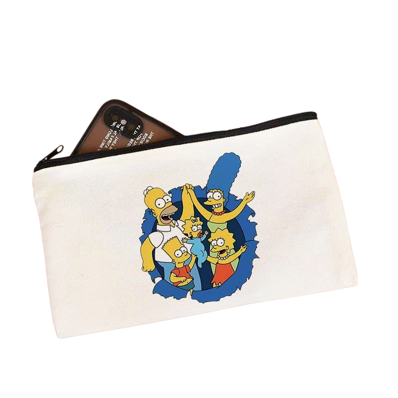 심슨 가족 필통 바트 심슨과 리사 심슨 만화 귀여운 창 - Pencil Case Large 리뷰 및 가격