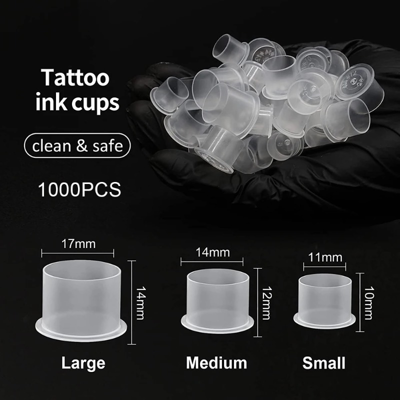 100개 플라스틱 타투 잉크 컵 캡 17mm 14mm  - Calligraphy Ink Bottle 리뷰 및 가격