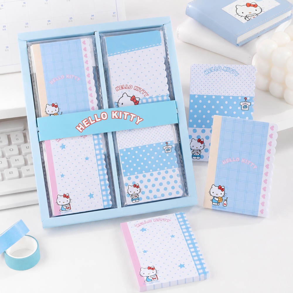 정품 산리오 헬로키티 메모 패드 M5 귀여운 블루 노트 - Stationery Office Items List 리뷰 및 가격