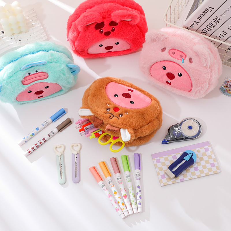 만화 플러시 연필 가방 학생용 귀여운 수납 가방 펜,  - Pencil Case Large 리뷰 및 가격