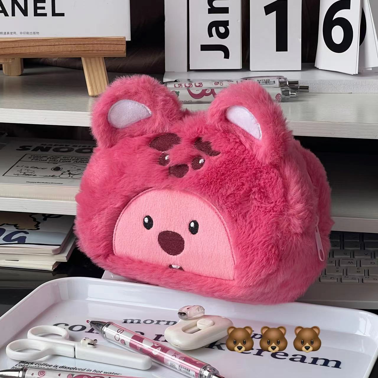 만화 플러시 연필 가방 학생용 귀여운 수납 가방 펜,  - Pencil Case Large 리뷰 및 가격